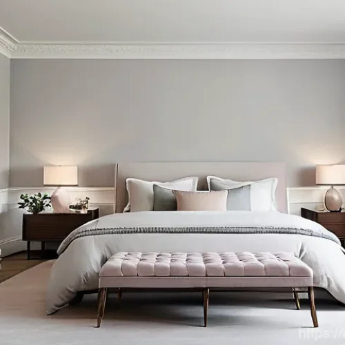Home 5 침실에서의 색감 조절로 수면 질 향상 - **"Pastel and Neutral Serenity Bedroom"**: A beautifully composed bedroom interior, designed to evok...